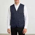 thumbnail image 2 of Veste Sans Manches pour Hommes pour Activités Extérieures Décontractées Quotidiennes Légère Chaude Superposition Pièce pour Usage Quotidien, 2 of 6