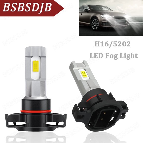 For Dodge Grand Caravan 2010-2019  H16/5202 LED Fog Light Bulbs Kit 6000K White