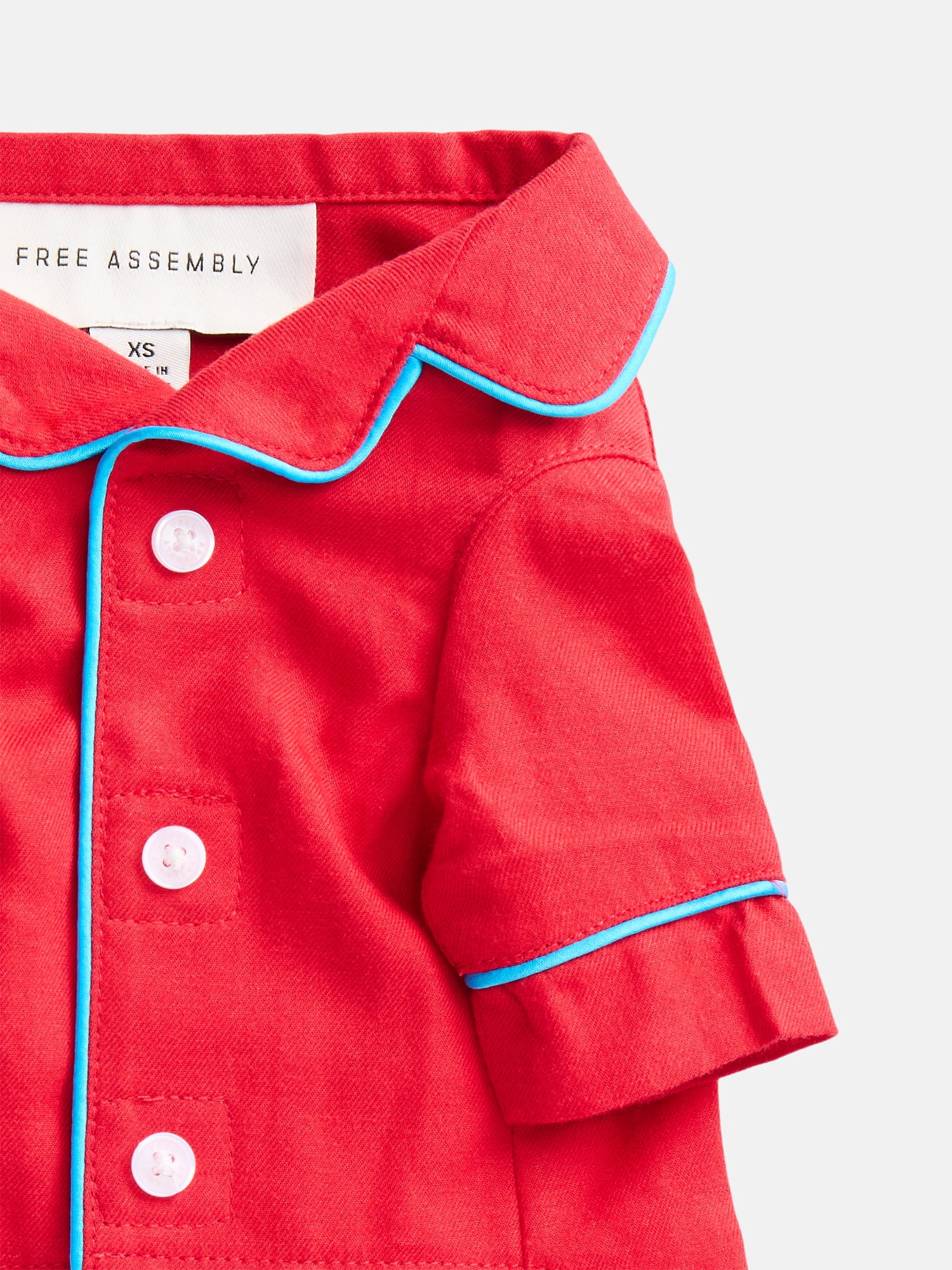 Free Assembly Matching Family Pajamas Pet PJ Shirt 1-Piece, Sizes XS-XXL