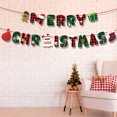 thumbnail image 5 of 1 guirnalda de pancarta de Feliz Navidad, Papá Noel, muñeco de nieve, árbol de Navidad, banderines, regalo de Navidad, decoración de fondo para colgar en la pared del hogar, 5 of 5