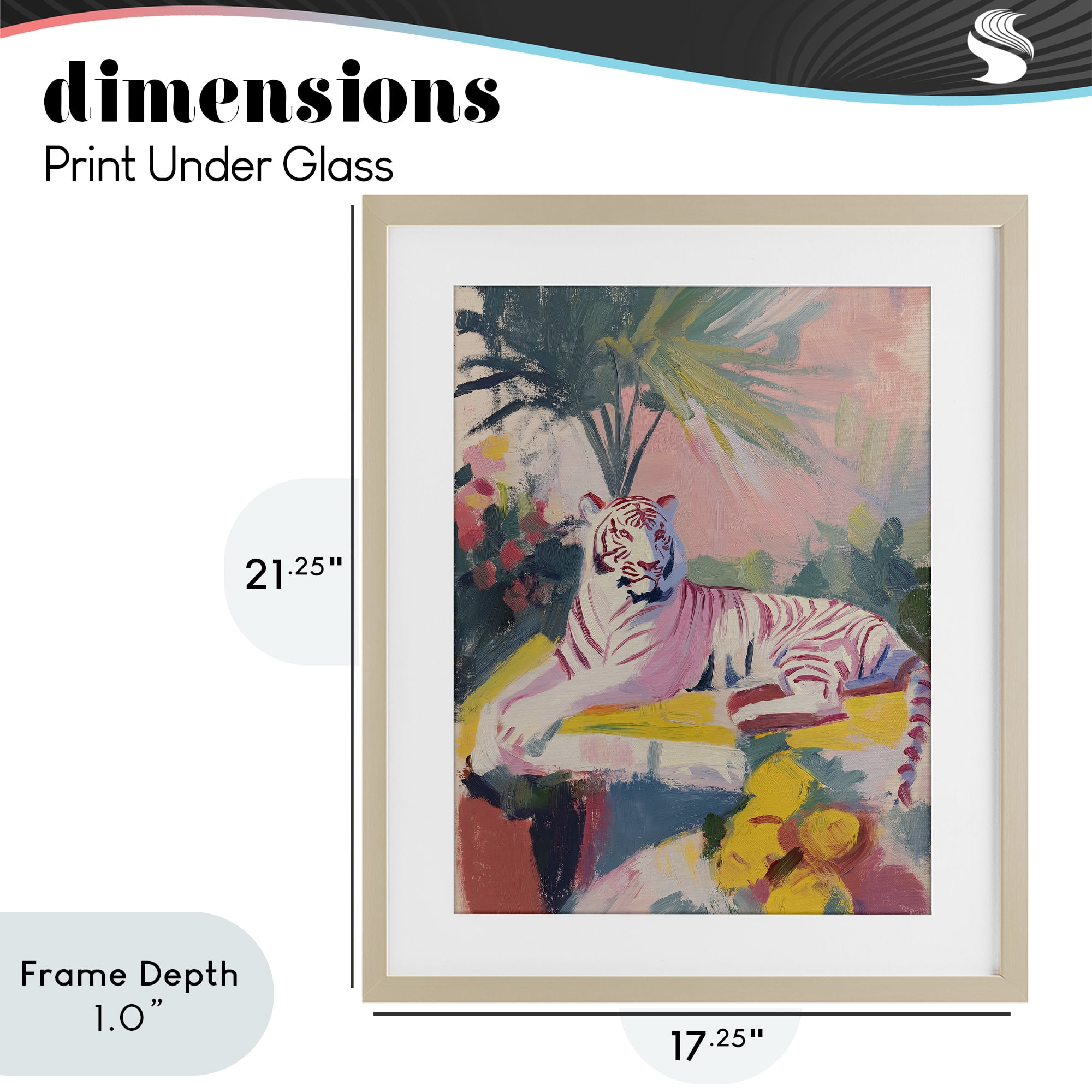Stupell Industries In The Quiet Shade Tiger Birch Framed Print Under Glass, design by Svetlana Aleynikova