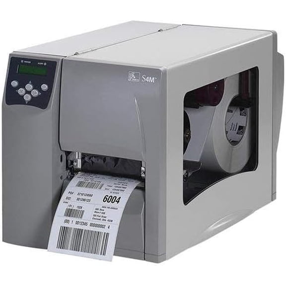 Restored Zebra S4M Direct Thermal Barcode Label Printer – Industrial Desktop Printer, Model S4M00-2001-0700D-CR (Refurbished)