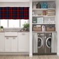 thumbnail image 5 of LALILO Kitchen Curtain Valance Blue Red Tartan Plaid Rod Pocket Window Curtain 52"x 18" Set of 2, 5 of 6