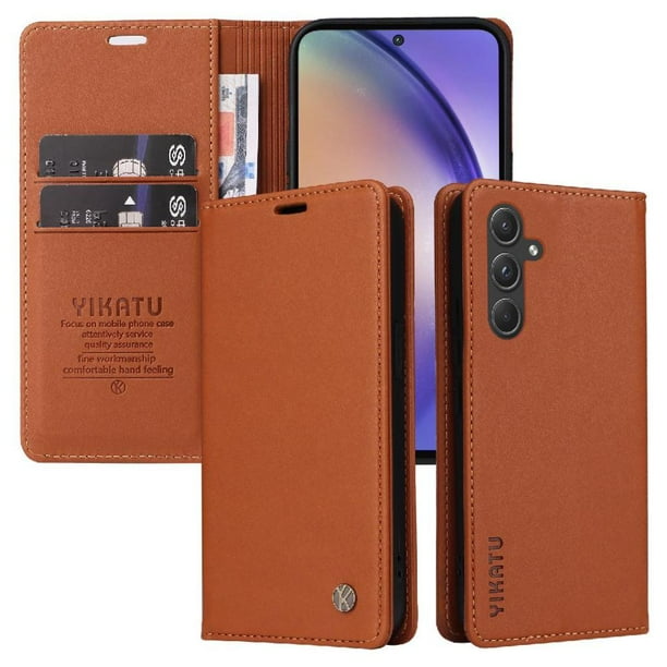 Funda para Samsung Galaxy A55 5G Estuche de Cuero PU Tipo Cartera con Ranuras para Tarjetas y Cierre Magnético