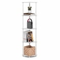 thumbnail image 2 of Furinno TURN-N-TUBE 5-Tier Open Frame Corner Toolless Bookshelf  White, 2 of 4