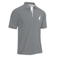 thumbnail image 2 of CONZONE Mens Polo Shirt Short Sleeve Casual Polo Shirt for Men Graphic Breathable Slim Fit Cozy Summer Golf Shirts, 2 of 4
