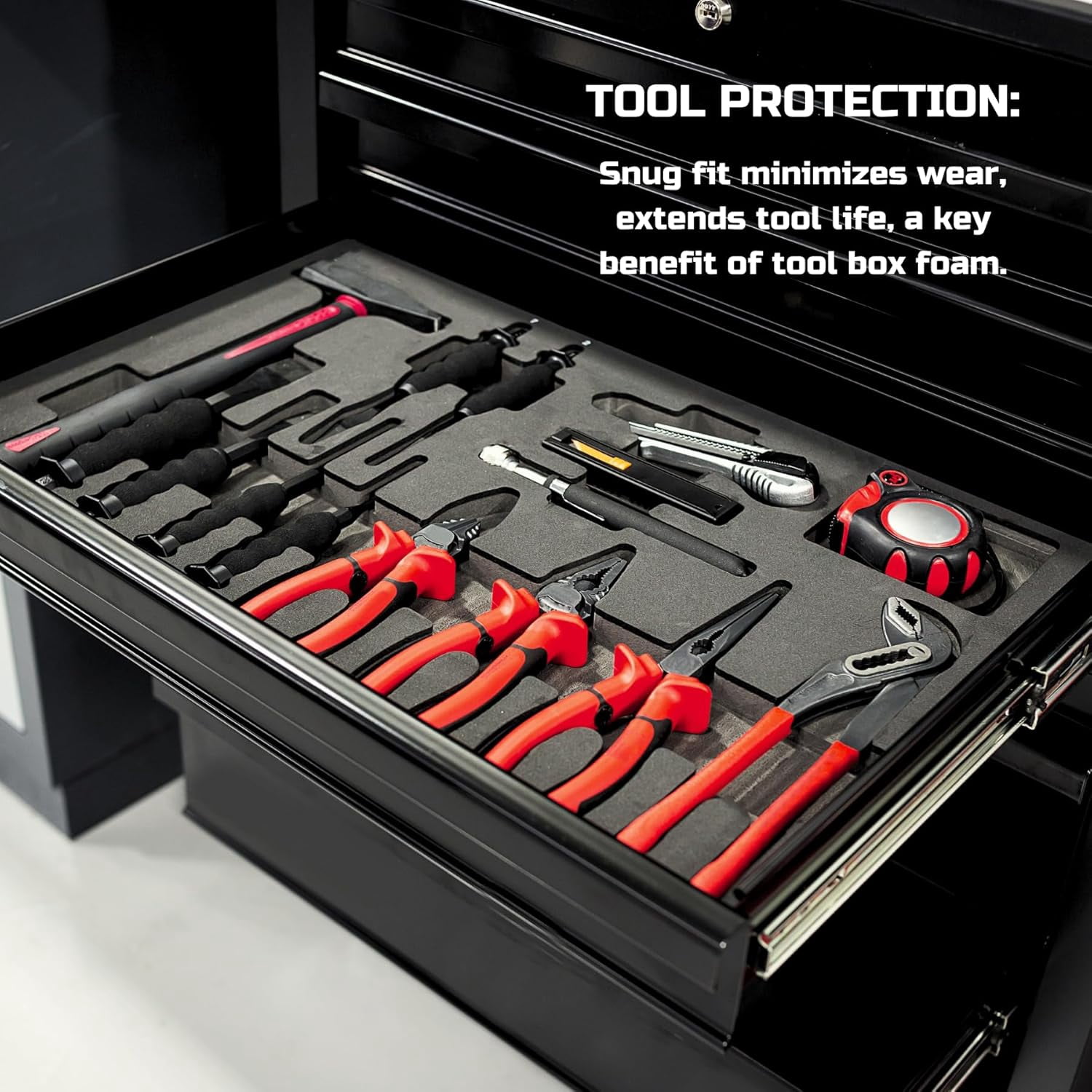 Tool Box Foam 3Pack 24x24x2 inch, Foam Inserts for Cases, Polyethylene Tool Foam Sheets, Drawer Liner Foam, ToolBox Kaizen Organizer and Storage Tool Shadow
