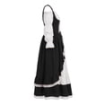 thumbnail image 5 of LEKWK Renaissance Dress Women Off Shoulder Lace-Up Corset Dress Vintage Ruffled Lace Trim Medieval Dress for Halloween Cosplay Theme Party, 5 of 6