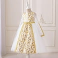 thumbnail image 5 of ZACPNCV Girls Renaissance Dress Kids Medieval Princess Outfit Girls Bundle Waist Long Sleeve Maxi Dress White 7-8 Years, 5 of 9