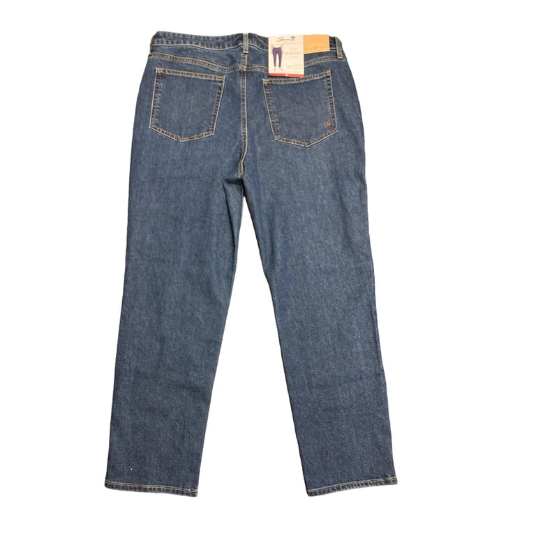 Seven Ladies Vintage-Inspired Flattering High Rise Slim Straight 