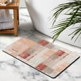 thumbnail image 5 of Elevate Your Space with 20x32 inch Bathroom Rug from Rockwood Collection: Slate-Colored, Modern Geometric Patchwork Design - Ideal for Bathroom, Bedroom, Office, Living Room, Entryway, Hardwood Floors, 5 of 5