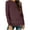Wine#2, variant on Summer Tops Viikei Womens Fall Long Sleeve Tunic Tops,Plus Size Blouse for Women,Women's New Solid Color Long Sleeved Base Top with Round Neck Casual T-shirt and Pullover Gray M