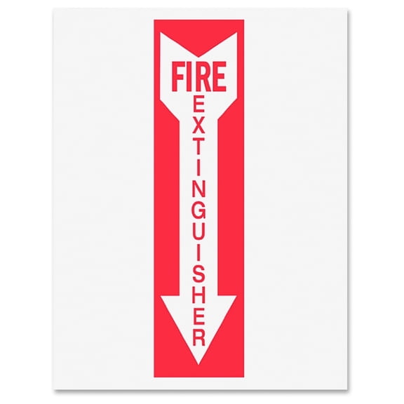 Tarifold Safety Sign Inserts - 6 / Pack - Fire Extinguisher Print/Message - Rectangular Shape - Red Print/Message Color - Tear Resistant, Durable, Water Proof, Long Lasting - White, Red