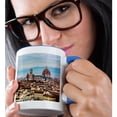 thumbnail image 2 of 3drose, Italy, Florence, View of the Dome, Florence, 11oz Two-tone Blue Mug, 2 of 6