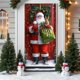 thumbnail image 1 of Christmas Door Cover Made Of Ice Silk Fabric Decorated With Christmas Ambiance, 1 of 6