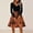 Black, variant on Women's Halloween Dress Bat 1950s Long Sleeve Horror Swing Dress Ghost Printed V-Neck Cute Tea Length Dress with Belt 5XL