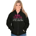 thumbnail image 4 of Funny Sarcastic Hunting Hunters Joke Zip Hoodie Sweatshirt Women Brisco Brands S, 4 of 5