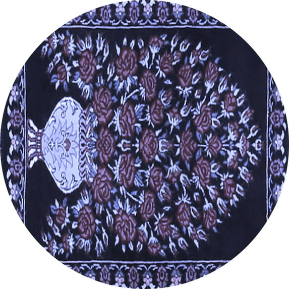 Ahgly Company Indoor Round Persian Blue Traditional Area Rugs, 3' Round