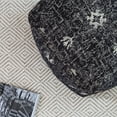 thumbnail image 6 of Anji Mountain Black Jacquard Woven Polyester Square Poufs, 6 of 7