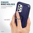 thumbnail image 5 of Nalacover For Samsung Galaxy A32 5G Slim Case,Luxury Hybrid Hard PC and TPU Rugged Bumper 3-In-1 Rotatable Magnetic Ring Kickstand Four Corner Guard Shockproof Anti-Scratch Back Phone Cover.Blue, 5 of 8