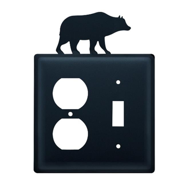 Village Wrought Iron EOS-14 Bear Outlet and Switch Cover - Black