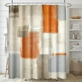 thumbnail image 2 of Navy Blue Grey Abstract Bathroom Set with Shower Curtain and Rugs Accessories,Painting Gray Vintage Retro Shower Curtain Set, Abstract Shower Curtain for Bathroom Decor 4 Pcs, 2 of 8