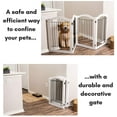 thumbnail image 2 of Internet's Best Wire Dog Gate with Arched Top - 4 Panel - 30" Tall - White, 2 of 9