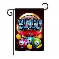 Breeze Decor BD-HB-G-109075-IP-BO-D-US18-BD G159075-BO Bingo Win Interests Hobbies Impressions Decorative Vertical 13 x 18.5 in. Double Sided Garden Flag