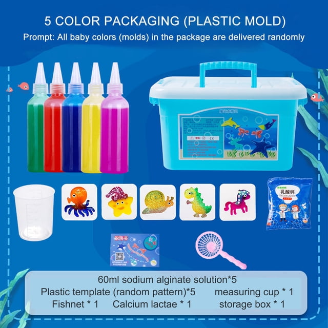 Fiudx Kit de Cuentas de Agua para Hacer Tú Mismo, Divertidos Juguetes Marinos, Actividad Creativa con Cuentas, Mejora La Coordinación Ojo-Mano, Entretenimiento En Casa, Regalo de Cumpleaños, Juego de