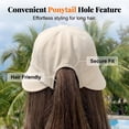 thumbnail image 6 of longantii Wide Brim Baseball Cap for Women & Men, UPF Sun Protection Adjustable Baseball Hat for Hiking, Camping, Beach Beige, 6 of 7