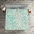 thumbnail image 2 of Ambesonne Romantic Quilted Coverlet 3 Pcs, Old Fashion Minimalist, Queen Size, Teal Slate Blue, 2 of 2