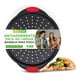 thumbnail image 1 of Charola para Pizza Antiadherente NutriChef, Bandeja Redonda de Acero al Carbono de 33cm con Agujeros para Corteza Crujiente, Mangos Ergonómicos, Segura para Horno y Lavavajillas, 1 of 6