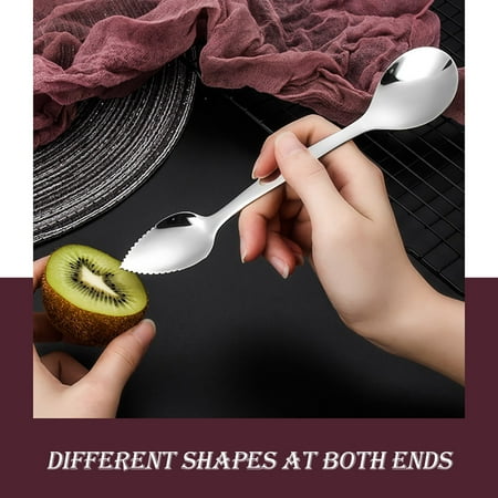 

Follure Spoon Unique Digging Planing Fruit Stainless Steel Shaving Double-head Pratical