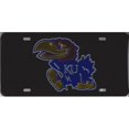 thumbnail image 1 of Kansas Jayhawks Black Laser Plate, 1 of 1