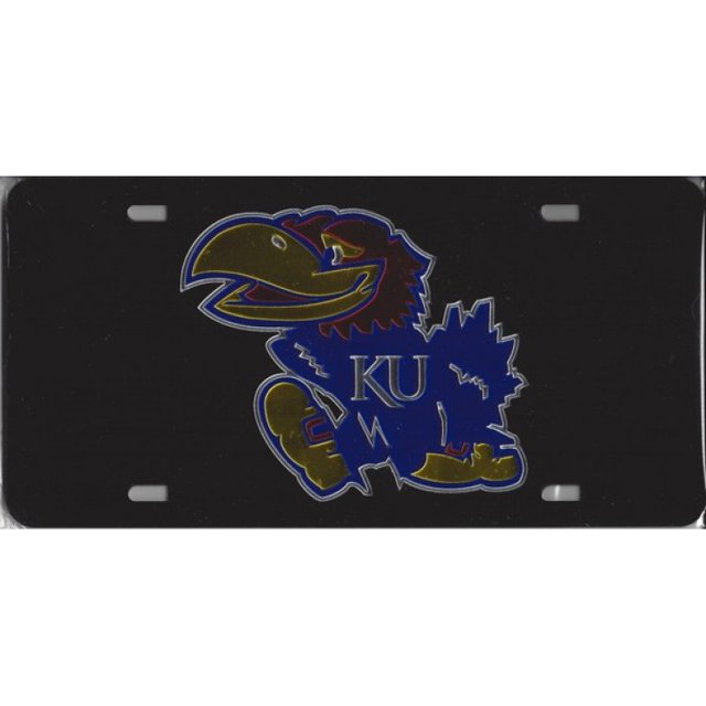 Kansas Jayhawks Noir Laser Plaque