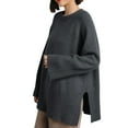 thumbnail image 4 of Weiqiqre Fall Sweaters for Women Oversized Crew Neck Long Sleeve Soft Casual Loose Sweater Pullover, 4 of 6