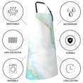 thumbnail image 5 of Kdxio Gold Lines Marble Watercolor Apron with Pockets Adjustable Kitchen Aprons for Men Women Waterproof Aprons for Cooking,Drawing,Crafting, Baking Household Cleaning, 5 of 5