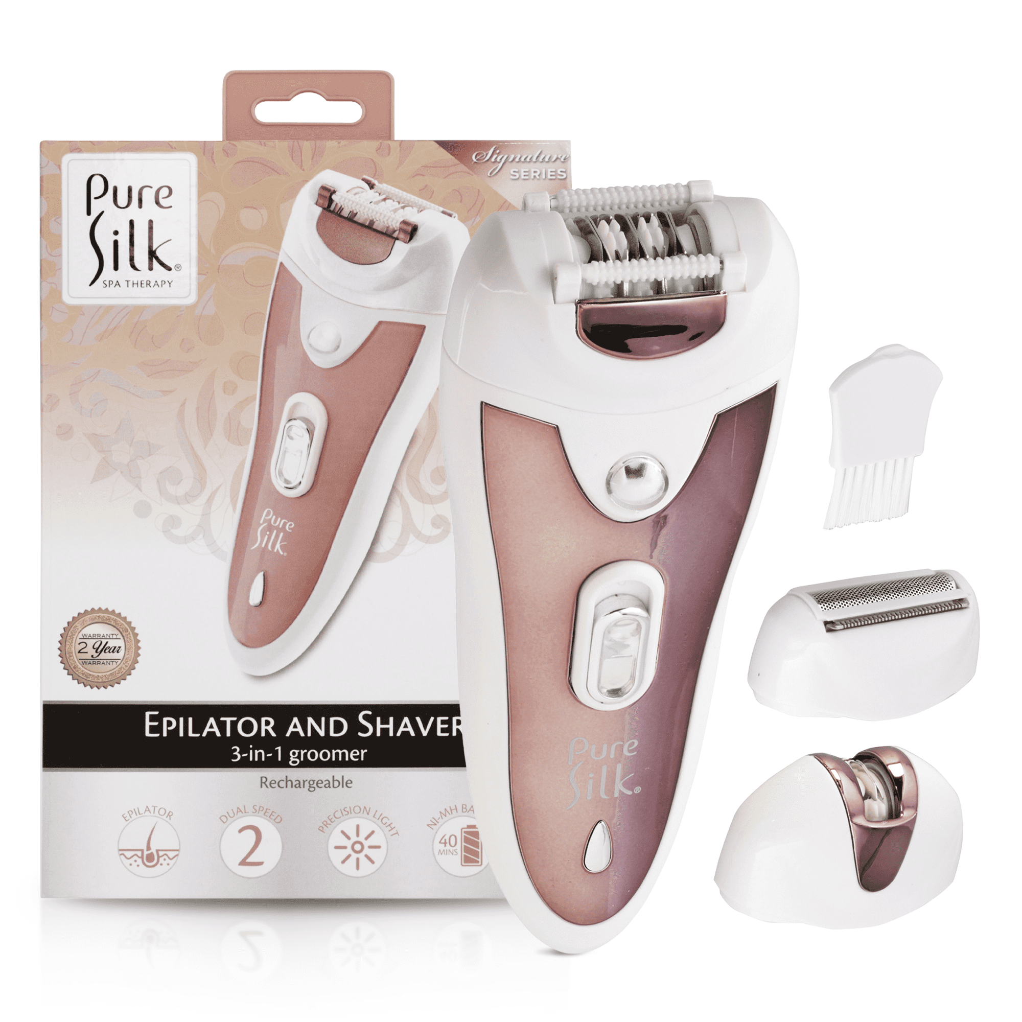 Pure Silk Spa Therapy 3-in-1 Groomer with Epilator, Shaver