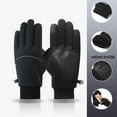 thumbnail image 5 of Tanhomme 2Pairs Running Gloves Winter Thermal Anti-Slip Gloves Fleece Gloves Men Women for Walking Cycling Driving Men's Winter Windproof Warm Water-proof Sports Ski Gloves, 5 of 5