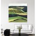 thumbnail image 3 of "Green Landscape" Fine Art Giant Canvas print 72"x72", 3 of 6