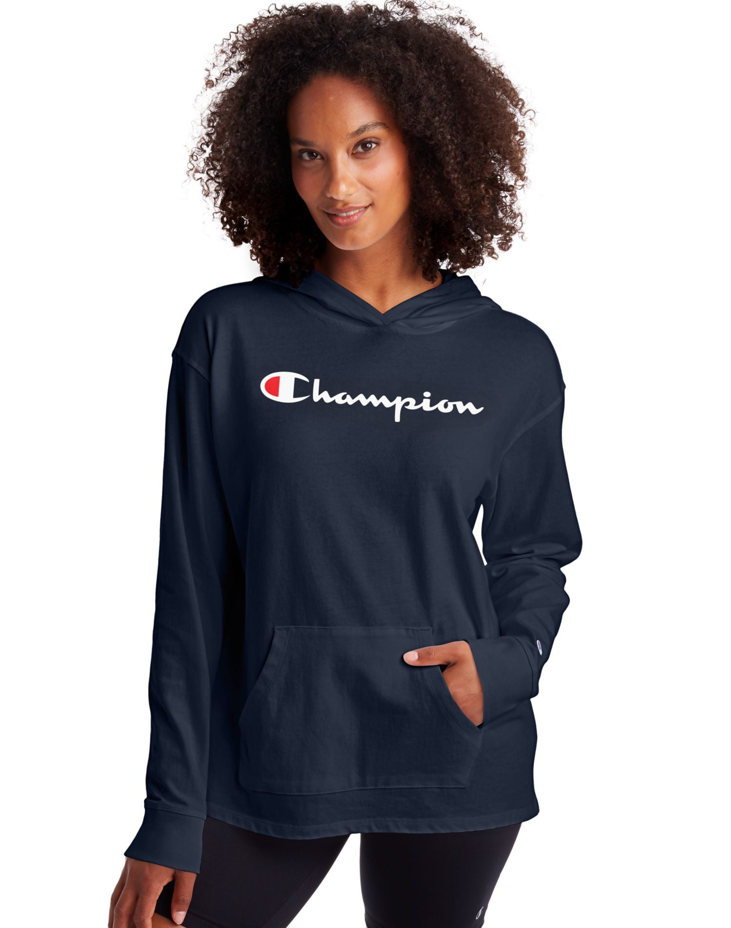 Champion Womens Heavyweight Jersey Pullover Hoodie, L, Athletic Navy -  Walmart.com
