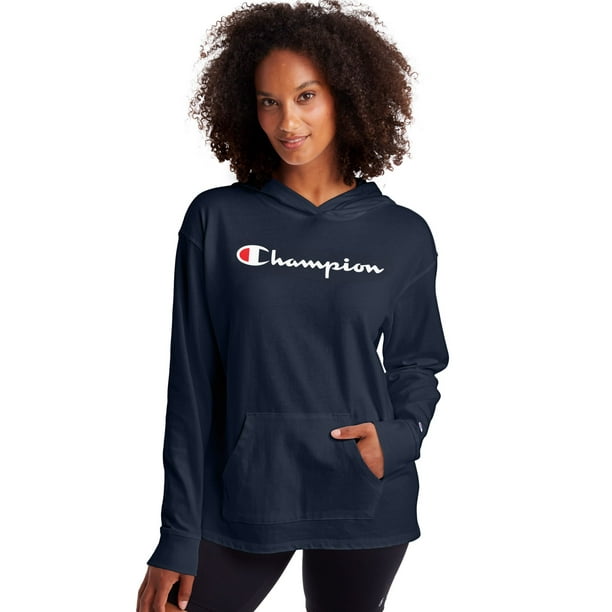 Champion Womens Heavyweight Jersey Pullover Hoodie, L, Athletic Navy -  Walmart.com