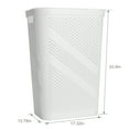 thumbnail image 3 of Mainstays 24" Plastic Hinged-Lid Rectangle Laundry Hamper, White, Adult, 3 of 12