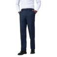thumbnail image 3 of AZoiNM Men's Slim Fit Dress Pants Flat Front Business Casual Trousers 4 Pocket Polyester Viscose Blend, 3 of 11