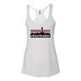 thumbnail image 2 of Wild Bobby Cheerleader Silhouette Girl Sports Women Tri-Blend Racerback Tank Top, Heather White, X-Large, 2 of 5