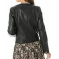 thumbnail image 2 of HOT! Women's Genuine Black Lambskin Leather Jacket Slim Fit Biker jacket Coat W426, 2 of 3