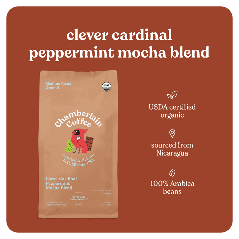 clever cardinal peppermint mocha blend