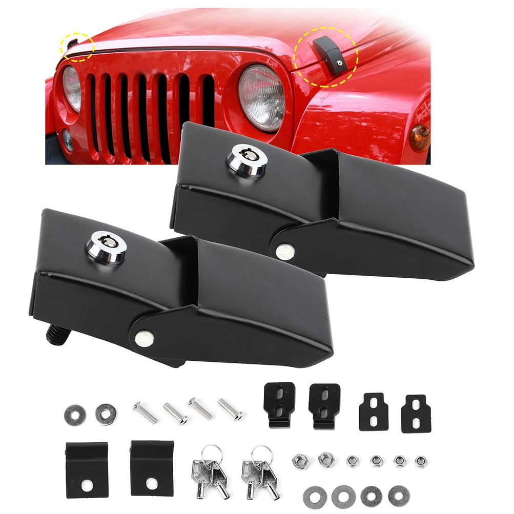 For 20072017 Jeep wrangler locking Hood Latch Catch & Bracket