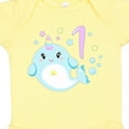 thumbnail image 4 of Inktastic Happy 1st Birthday with Cute Narwhal Stars and Bubbles Boys or Girls Baby Bodysuit, 4 of 5