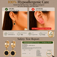 thumbnail image 6 of Eclipton® Trendy Gold Dangle Earrings for Women, 14K Gold Plated, Lightweight Hypoallergenic Jewelry, Fashion Accessories, Gifts for Women, 6 of 7
